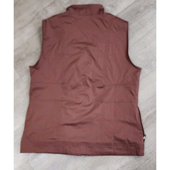 Nike Golf Vest Womens Large Brown Clima fit Windbreaker Zip Pockets Outdoors - Picture 6 of 10